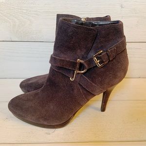 Tommy Hilfiger Rayelle Brown Suede Ankle Boots Size 8